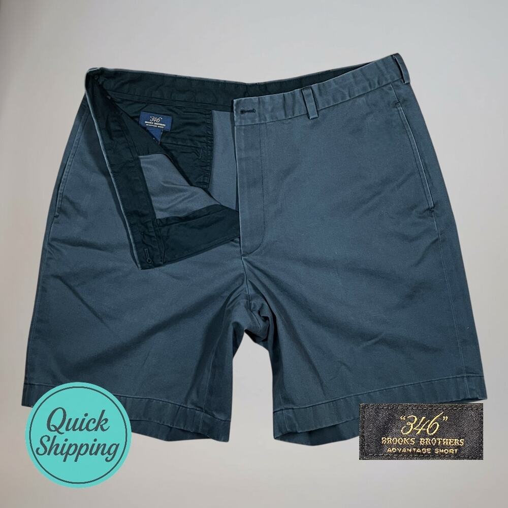 Brooks Brothers 346 Advantage Shorts 38 x 9" Charcoal Gray Cotton